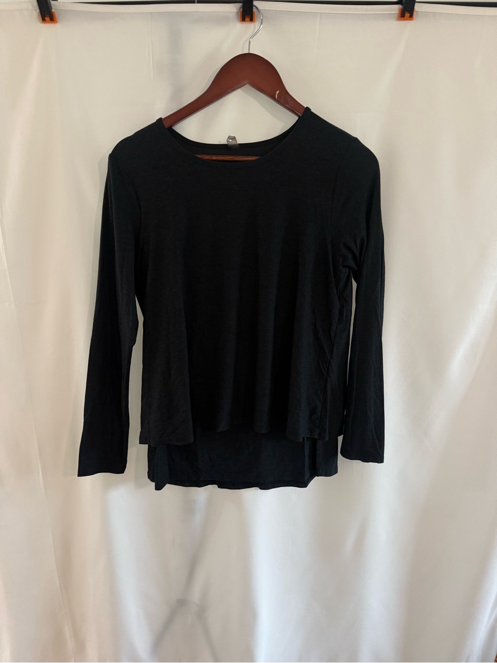 Beyond Yoga Black Long-Sleeve Layered Crewneck Top